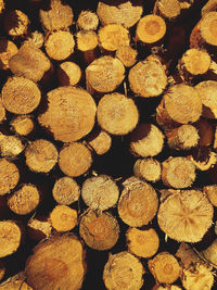 Full frame shot of logs