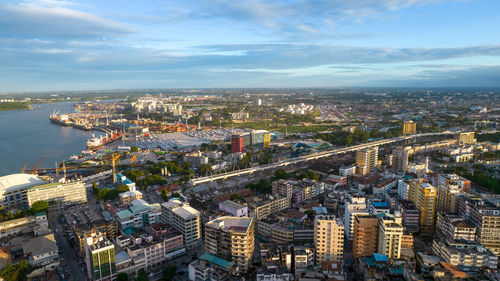 Aerial view of dar es salaam, tanzania