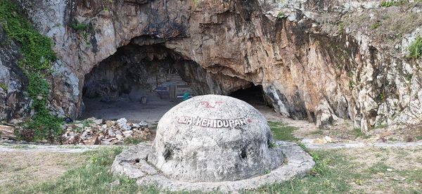 Rock formations in cave