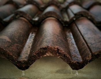 Close-up of rusty metallic structure