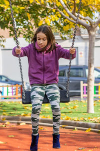 Girl playing at park