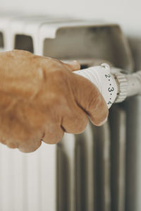 Cropped hand of person washing hands