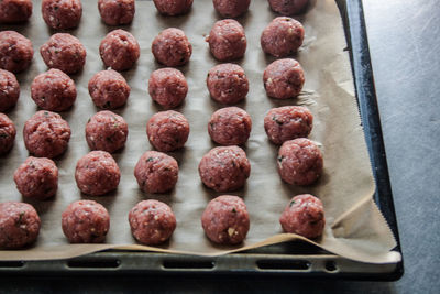 Close-up of food on table