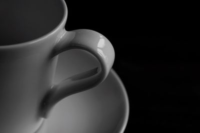 Close-up of coffee cup on table