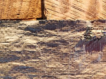 Brick wall in desert