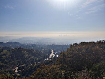 High angle view of landscape against sky