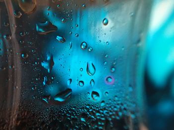 Water droplets on a screen