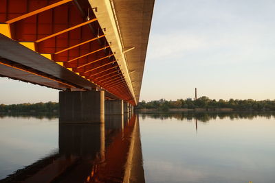 Bridge over river against sky