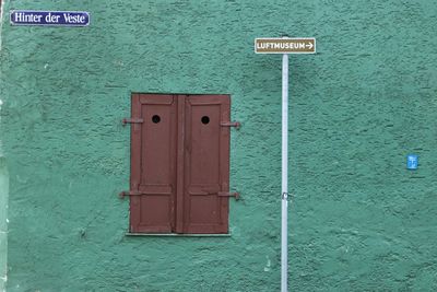 Close-up of closed door