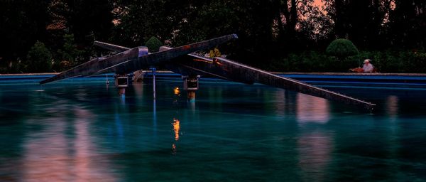 View of swimming pool in lake