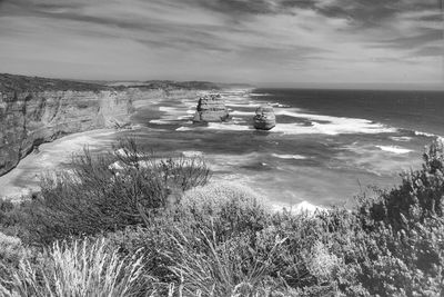 Scenic view of sea against sky