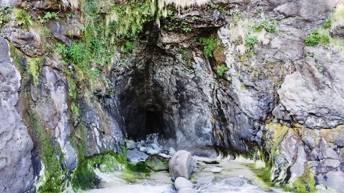 Scenic view of waterfall