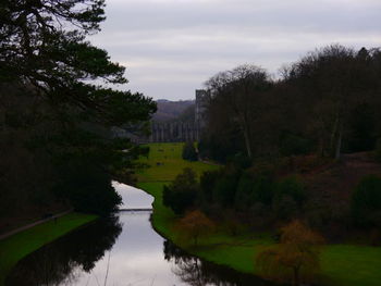 View of river passing through landscape