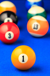 Close-up of ball on table