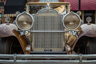Close-up of of vintage car