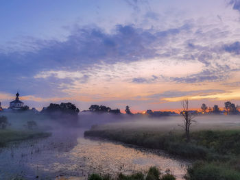 Sunrise on river