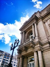 Low angle view of historical building against sky