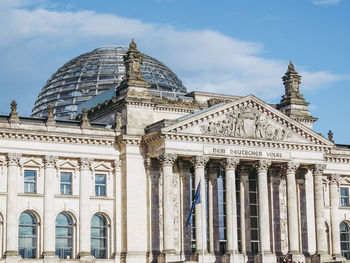 Low angle view of historical building against sky