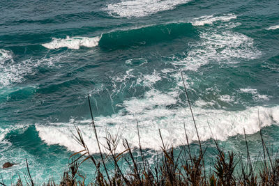 High angle view of sea