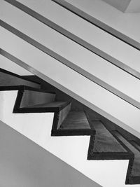 High angle view of shadow on staircase