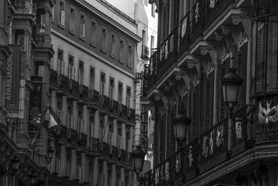 Low angle view of buildings in city