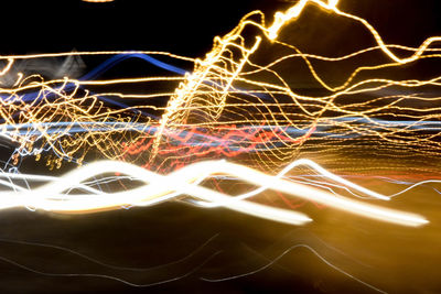 Light trails at night