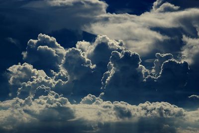 Low angle view of cloudy sky