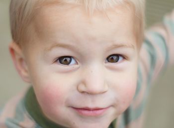 Close-up portrait of cute boy