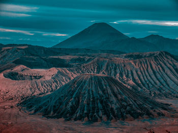 Panoramic view of arid landscape