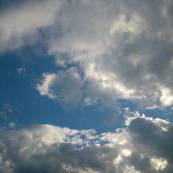 Low angle view of cloudy sky