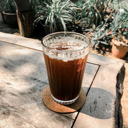 Close-up of coffee on table