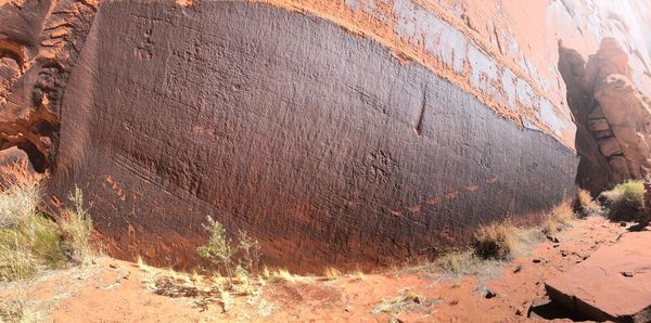 High angle view of rock formations