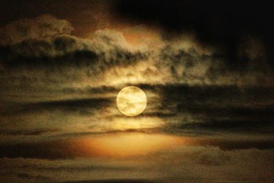 View of moon at night