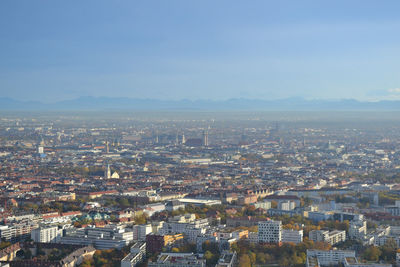 View over munich at the summertime