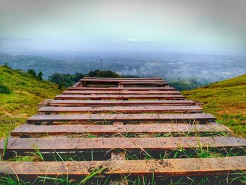 Brick wall against sky