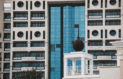 Low angle view of modern building in city