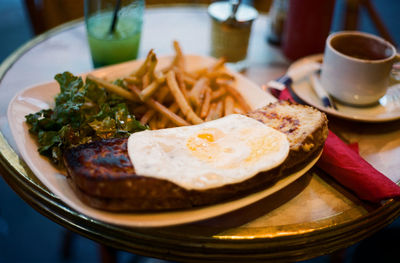 Close-up of served food