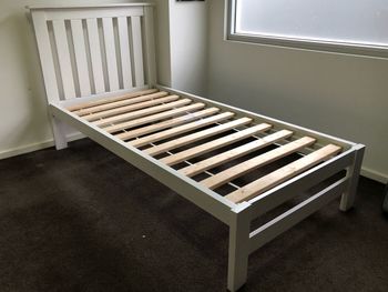 Assembled single bed frame 