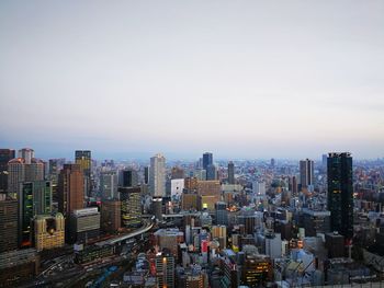 High angle view of a city