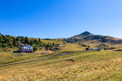 The piani di artavaggio, in the background the top of mount sodadura