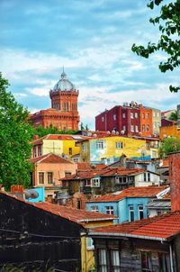 View of old buildings in city