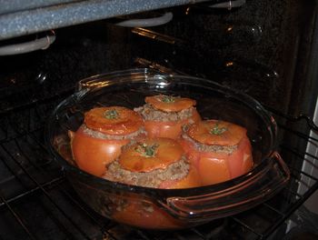 Close-up of food on table