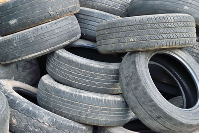 Pile of abandoned tires