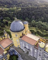 High angle view of a building