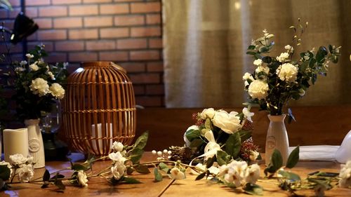 Potted plant on table