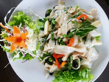 High angle view of salad in plate