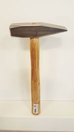 Close-up of bread over white background