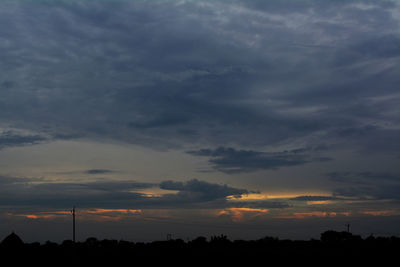 Scenic view of dramatic sky during sunset