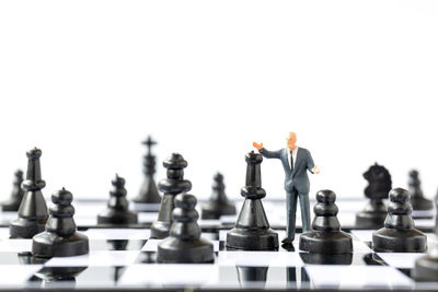 Full frame shot of chess pieces