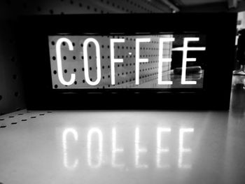 Information sign on wall